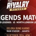 United Legends vs North London Legends tersaji di GBK 10 Oktober