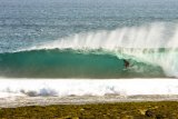 Denpasar (Antara Bali) - Suasana Pantai Bo'a, Pulau Rote Ndao, Nusa Tenggara Timur, yang menjadi lokasi pelaksanaan Rote Open 2011 International Surfing Championship yang diikuti oleh peselancar dunia.FOTO ANTARA/Pemkab Rote/11
