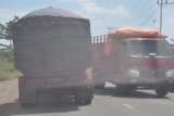 Kotabaru, 24/3 - TRUK BATUBARA - Beberapa truk batubara tampak beropeasi pada siang hari di ruas jalan Trans Kalimantan antara Kintap dengan Asam-asam Kabupaten Tanah Laut. Sementara untuk angkutan batubara dan buah kelapa sawit sudah diatur dalam Peraturan Daerah Kalimantan Selatan No.3 tahun 2008 tentang Penggunaan Jalan Umum dan Jalan Khusus. (Foto ANTARA/Imam Hanafi/C)
