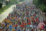 Ribuan warga Palembang ikut sepeda santai