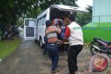 Samarinda (ANTARA Kaltim) - Petugas tim SAR menurunkan salah satu jasad korban tenggelamnya KM Surya Indah dari ambulans ke Posko Ante Mortem di kamar mayat RSUD AW. Sjahranie Samarinda, Jumat (19/4). Hingga hari ketiga (Jumat) tenggelamnya KM Karya Indah di perairan Sungai Mahakam di Kelurahan Harapan Baru, Kecamatan Loa Janan, Samarinda, sudah 17 penumpang yang ditemukan tewas sementara 10 penumpang masih dalam pencarian. (Amirullah/ANTARA)