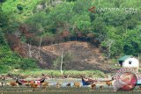 Lokasi pembakaran hutan terlihat di kawasan pegunungan, desa ujung Pancu, Kecamatan Peukan Bada, Kab Aceh Besar, Aceh, Jumat (21/2). Sejak dua bulan terakhir terdapat 75 titik api dari lokasi pembakaran lahan di beberapa wilayah di propinsi Aceh yang berdampak pada menimbulkan kabut asap.<br />
ANTARAACEH.COM/Ampelsa/14