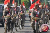 Sepeda ontel dan barongsai warnai pawai BUMN