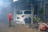 Seorang warga melakukan pengasapan (fogging) secara swadaya di Lingkungan Sumber Dandang, Kelurahan Kebonsari, Sumbersari, Jember, Jawa Timur, Minggu (6/3). Menurut data Dinas Kesehatan Jember selama Januari hingga awal Maret 2016 sebanyak 155 orang pasien penyakit demam berdarah dengue (DBD) dirawat di tiga rumah sakit di Jember, tiga pasien diantaranya meninggal dunia.
Antara Jatim/Seno/zk/16.