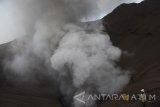 Warga bersiap-siap menjaring sesajen yang akan dilarungkan oleh masyarakat Suku Tengger di kawah Gunung Bromo pada Upacara Yadnya Kasada, Probolinggo, Jawa Timur, Sabtu (21/7). Upacara Kasada merupakan upacara adat masyarakat Suku Tengger sebagai bentuk ucapan syukur kepada Sang Hyang Widi sekaligus meminta berkah dan menjauhkan dari malapetaka. Antara Jatim/Zabur Karuru/16