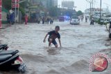 Banjir di Jalanan Kota Palembang