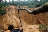 Sejumlah warga berada di atas material longsor untuk mencari korban longsor di daerah Koto Alam, Kecamatan Pangkalan, Limapuluh Kota, Sumatera Barat, Sabtu (4/3). BPBD Kabupaten Limapuluh Kota memberlakukan tanggap darurat longsor selama tujuh hari karena diperkirakan masih ada korban yang tertimbun material longsor. ANTARA FOTO/Muhammad Arif Pribadi/foc/17 .