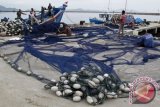 Sejumlah nelayan memperbaiki alat tangkap pukat pada hari terakhir melaut di Pelabuhan Perikanan Samudera Lampulo, Banda Aceh, Kamis (25/5). Menyambut datangnya bulan suci Ramadan, para nelayan di daerah itu libur melaut karena mereka merayakan tradisi Meugang atau hari memotong ternak yang biasanya berlangsung selama seminggu lebih. (ANTARA FOTO/Ampelsa)