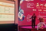 Dirops Alwin Albar saat presentasi di depan forum  Asia Tin Week 2017 di Kunming, China, Kamis (14/9). (Foto: Humas PT Timah)