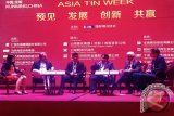 Dirut PT Timah (Persero) Tbk Mochtar Riza Pahlevi Tabrani saat menjadi pembicara di Asia Tin Week 2017 di Kunming, China, Kamis (14/9). (Foto: Humas PT Timah)