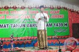 Bupati Tanah Laut H. Bambang Alamsyah membuka kegiatan Festival Syair Shalawat Nabi di Mesjid Al Abror Kecamatan Jorong, Kamis (21/9). Foto:Antaranews Kalsel/Arianto/G.