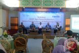 Bank Mandiri Regional Banjarmasin Menggelar Seminar Peran Perbankan dalam Pembangunan di Kalimantan Selatan, di Gedung PWI Kalsel, Rabu (22/11). Foto:Antaranews Kalsel/Arianto/G.