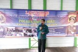 Bupati Kapuas Hulu, Abang Muhammad Nasir saat melaunching pelayanan terpadu mobile Polres Kapuas Hulu, Kalimantan Barat.(Foto Antaranews Kalbar/Timotius)
