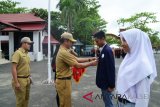 Pemkab Batola menggelar seleksi anggota pasukan pengibar bendera (Paskibra) 2018,di halaman Kantor Bupati setempat, Selasa (13/3).Foto:Antaranews Kalsel/Arianto.