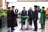 DPRD Kabupaten Tanah Laut Menggelar Rapat Paripurna Pemberhentian dan Pengangkatan Pengganti Antar Waktu Ketua DPRD Tanah Laut Dari Ahmad Yani kepada Hariyanto, Senin (30/4).Foto:Antaranews Kalsel/Arianto.