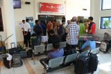 Penumpang pesawat batal berangkat di Bandara Notohadinegoro, Ajung, Jember, Jawa Timur, Jumat (29/6). Bandara Notohadinegoro ditutup mulai pukul 9.22 sampai 17.00 wib akibat sebaran abu vulkanik Gunung Agung, Bali dan tidak beroperasinya dua maskapai penerbangan, yaitu Garuda Indonesia dan Wings Air rute Jember-Surabaya maupun sebaliknya. Antara Jatim/Seno/zk/18.