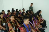 Komando Resort Militer (Korem) 133/Nani Wartabone, Provinsi Gorontalo, edukasi bela negara untuk para pelajar peserta Siswa Mengenal Nusantara (SMN) tahun 2018 asal Provinsi Lampung, Senin.