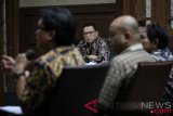 Terdakwa kasus suap pengadaan dan pelaksanaan pekerjaan pembangunan gedung kampus IPDN Provinsi Sumatera Barat di Kabupaten Agam TA 2011, Dudy Jocom menjalani sidang lanjutan di Pengadilan Tipikor, Jakarta, Rabu (15/8/2018). Sidang tersebut beragendakan mendengar keterangan lima orang saksi yang dihadirkan Jaksa Penuntut Umum (JPU) KPK. (ANTARA FOTO/Dhemas Reviyanto)