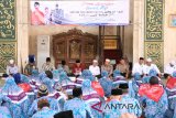 Pemerintah Kabupaten Tanah Laut Melepas Jamaah Haji Tanah Laut 2018, Kamis (2/8).Foto:Antaranews Kalsel/Arianto.