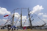 Asian Games - KRI Dewaruci dijadikan latar belakang venue layar
