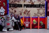 Ada pernak-pernik Asian Games di Stasiun Purwokerto
