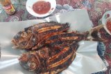 Sajian ikan kakap bakar di Pantai Nipah