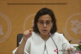     Menteri Keuangan Sri Mulyani memberikan keterangan pers tentang RUU APBN 2019 di Jakarta, Rabu (31/10/2018). Menkeu menyatakan dalam RUU APBN 2019 pendapatan negara ditetapkan sebesar Rp2.165,1 triliun sementara belanja negara sebesar Rp2.461,1 triliun. ANTARA FOTO/Akbar Nugroho Gumay/pras.