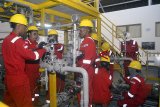 Peserta mengikuti pelatihan migas di Petrotekno, Lembah Hijau Resort, Ciloto, Kabupaten Cianjur, Jawa Barat, Kamis (8/11/18). Kunjungan fasilitas yang diselenggarakan SKK Migas ke Petrotekno yang merupakan salah satu lembaga pelatihan migas bersertifikasi internasional tersebut bertujuan untuk memperkenalkan pengembangan kapasitas nasional dan lokal yang dilakukan dalam mendukung kegiatan hulu migas. ANTARA JABAR/Arif Firmansyah/agr.