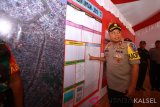 Kapolda kalsel Irjen Pol Yazid Fanani (kanan) mengecek pos pengamanan Natal dan Tahun Baru di jalan lambung mangkurat, Banjarmasin ,Kalimantan Selatan, Senin (24/18).Foto Antaranews Kalsel/Bayu Pratama/f