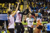 Tim bola voli putri Jakarta BNI 46 merayakan kemenangan setelah mendapat poin saat bertanding dengan Bandung Bak BJB Pakuan pada seri ketiga putaran pertama Proliga 2019 di GOR C'Tra Arena, Bandung, Jawa Barat, Minggu (23/12/2018). Jakarta BNI 46 putri menang atas Bandung Bank BJB Pakuan dengan skor akhir 3-1 (24-26, 25-15, 25-23, 25-19). ANTARA JABAR/M Agung Rajasa/agr. 