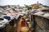 Kamp pengungsi etnis Rohinya di Bangladesh selatan terbakar