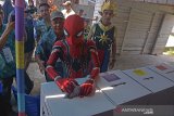 Spiderman dan Gatotkaca ikut nyoblos di Pekanbaru