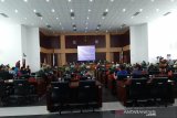 Suasana Rapat Paripurna Istimewa DPRD Kota Bogor dalam Rangka Memperingati Hari Jadi Bogor Ke-537 tahun 2019, di Ruang Rapat Paripurna DPRD Kota Bogor, Jawa Barat. (Megapolitan.Antaranews.Com/Foto: M. Tohamaksun).	
