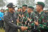 450 prajurit TNI dari Garut diberangkatkan ke perbatasan Indonesia-Malaysia