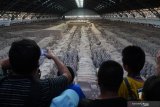 Pengunjung mengamati patung prajurit di Museum Prajurit Terakota di Xi'an, Shaanxi, China, Jumat (5/7/2019). Pada hari libur kunjungan wsatawan ke lokasi tersebut mencapai sedikitnya 90 ribu pengunjung tiap harinya dan rencananya akan ada pembatasan jumlah kunjungan ke objek wisata itu. Antara Jatim/Zabur Karuru