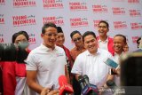 Erick Thohir sumringah bertemu sahabat karibnya Sandiaga Uno