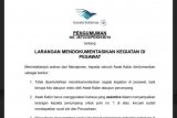 Garuda Indonesia cabut larangan memotret di pesawat ganti dengan imbauan