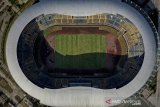 Foto udara Stadion Gelora Bandung Lautan Api (GBLA) di Gedebage, Bandung, Jawa Barat, Rabu (17/7/2019). Pemerintah Kota Bandung menyatakan rusaknya sebagian fasilitas di Stadion GBLA disebabkan oleh kurang memadainya anggaran perawatan yang hanya sebesar Rp1,2 miliar per tahun. ANTARA JABAR/Raisan Al Farisi/agr