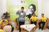 Gubernur Kalsel Sahbirin Noor memberikan sambutan saat peresmian press room Pemprov Kalsel  dan ngupi bareng paman di Press Room Pemprov Kalsel, Banjarbaru, Kalimantan Selatan, Rabu (17/7/2019).Foto Antaranews Kalsel/MC Kalsel/Bay. S.