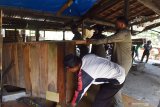 Petugas membongkar warung yang diduga sebagai tempat mesum di Pasar Muneng, Kabupaten Madiun, Jawa Timur, Kamis (8/8/2019). Petugas gabungan dari Satuan Polisi Pamong Praja (Satpol PP), TNI, Polri dan perangkat desa membongkar 47 kios yang berubah menjadi warung dan sebagian besar diduga digunakan untuk tempat mesum. Antara Jatim/Siswowidodo/zk