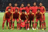 Timnas Indonesia U-19 saat laga uji coba melawan China di Gelora Bung Tomo, Surabaya, Jawa Timur, Kamis (17/10/2019).   Indonesia menang atas China dengan skor 3-1. Antara Jatim/Zabur Karuru