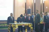 Ryamizard serah terima jabatan Menhan kepada Prabowo Subianto