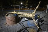 Patung Zlatan Ibrahimovic kembali jadi korban vandalisme