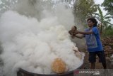 Proses pembuatan arang tempurung kelapa