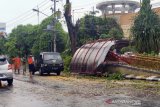 Pohon tumbang timpa halte  bus Batik Solo Trans