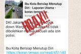 Polisi sebut kabar Jakarta segera