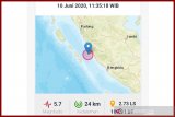 Gempa magnitudo 5,7 guncang Mukomuko Bengkulu