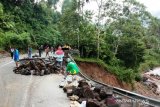 Padang-Medan terganggu jalan terban di Palupuh
