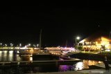 Sejumlah kapal pesiar sandar di Pantai Marina Boom Banyuwangi, Jawa Timur, Jumat (25/9/2020). Pantai Marina Boom seluas 44 hektar yang dikelola oleh PT. Pelindo III itu, saat ini sudah difungsikan sebagai pelabuhan Kapal Pesiar. Antara Jatim/Budi Candra Setya/zk