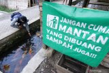 Pengunjung memberi makan ikan yang dibudidaya di aliran sungai kecil kampung Kluncing, Banyuwangi, Jawa Timur, Senin (9/11/2020). Budidaya berbagai jenis ikan yang melibatkan warga sekitar bantaran sungai itu selain bertujuan untuk menjaga kebersihan lingkungan juga diharapkan mampu menciptakan perputaran ekonomi melalui olahan makanan bebahan ikan. Antara Jatim/Budi Candra Setya/zk